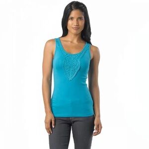 Prana Alba Tank in Deep Cyan, size Small